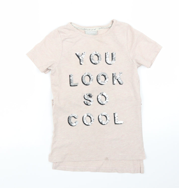 Matalan Girls Beige Tunic T-Shirt Size 5 Years