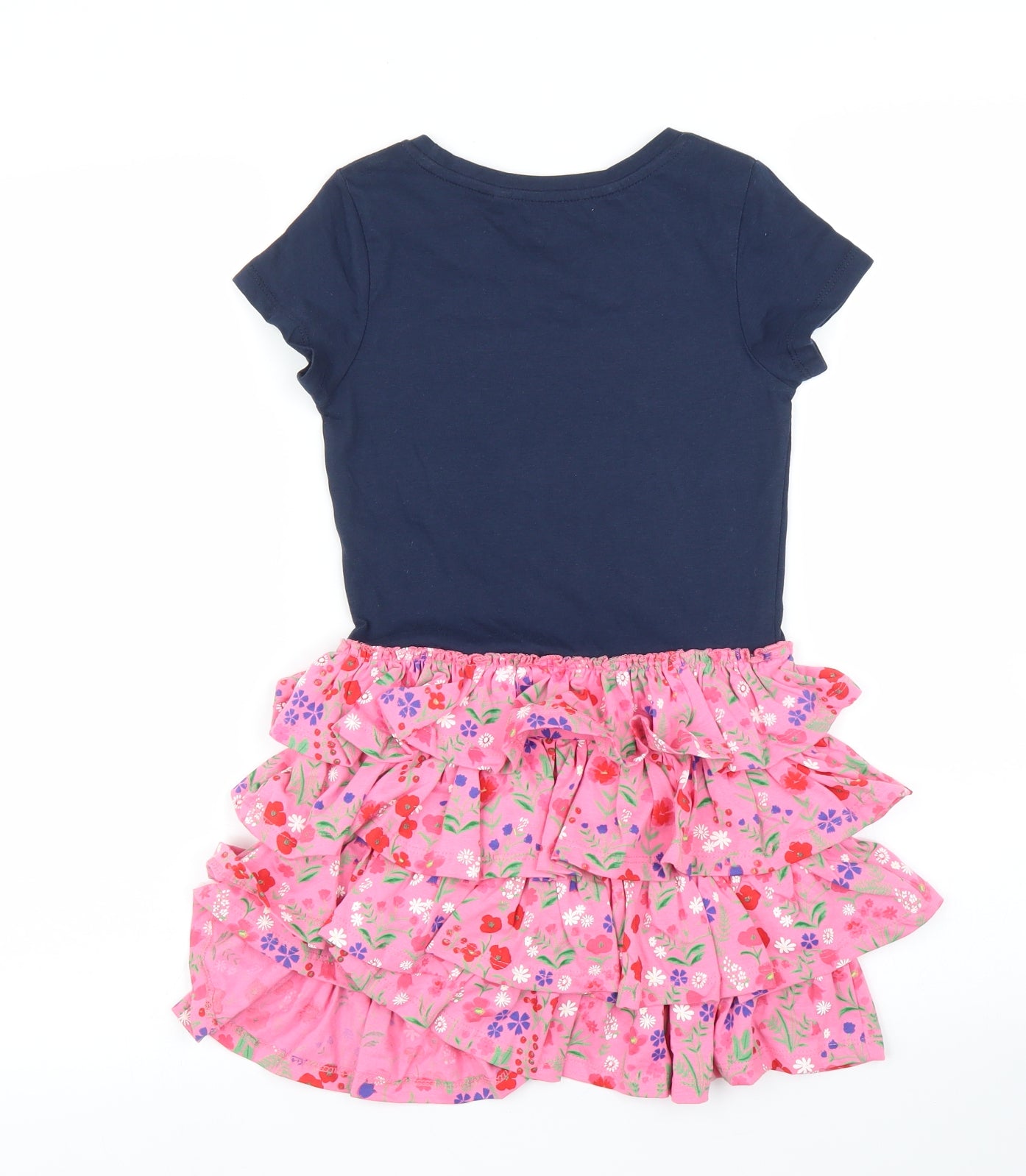 Debenhams Girls Blue Floral  A-Line  Size 6-7 Years