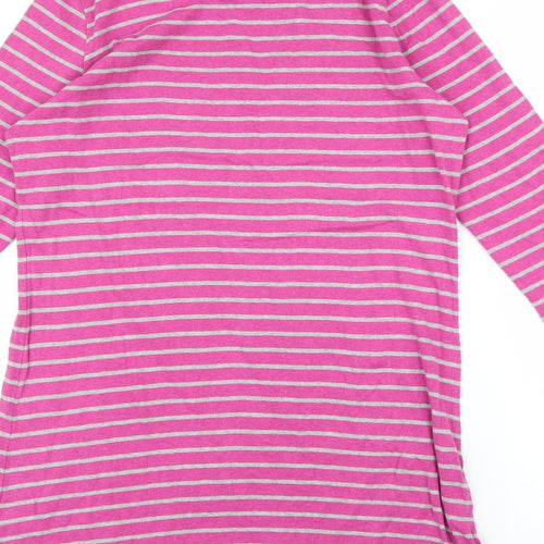 John Lewis Womens Pink Striped  Tunic T-Shirt Size 18