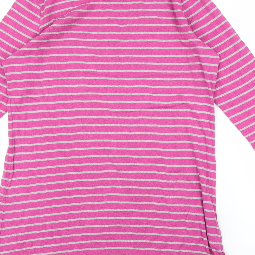 John Lewis Womens Pink Striped  Tunic T-Shirt Size 18