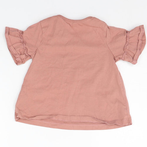 George Girls Pink   Basic T-Shirt Size 2-3 Years