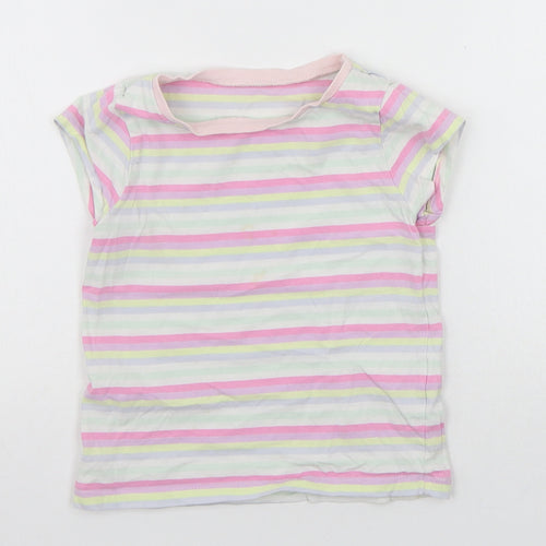 George Girls Multicoloured Striped  Basic T-Shirt Size 2-3 Years