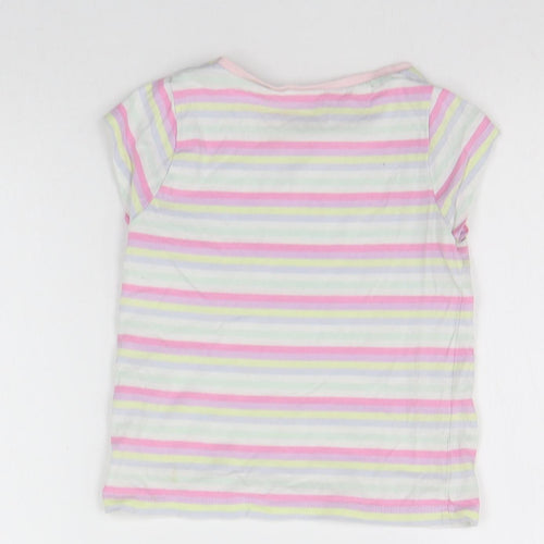 George Girls Multicoloured Striped  Basic T-Shirt Size 2-3 Years