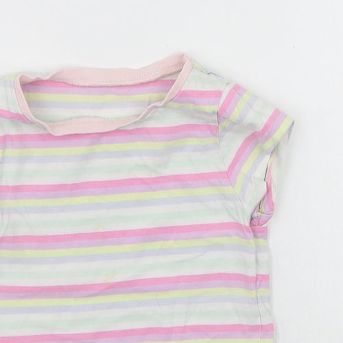 George Girls Multicoloured Striped  Basic T-Shirt Size 2-3 Years