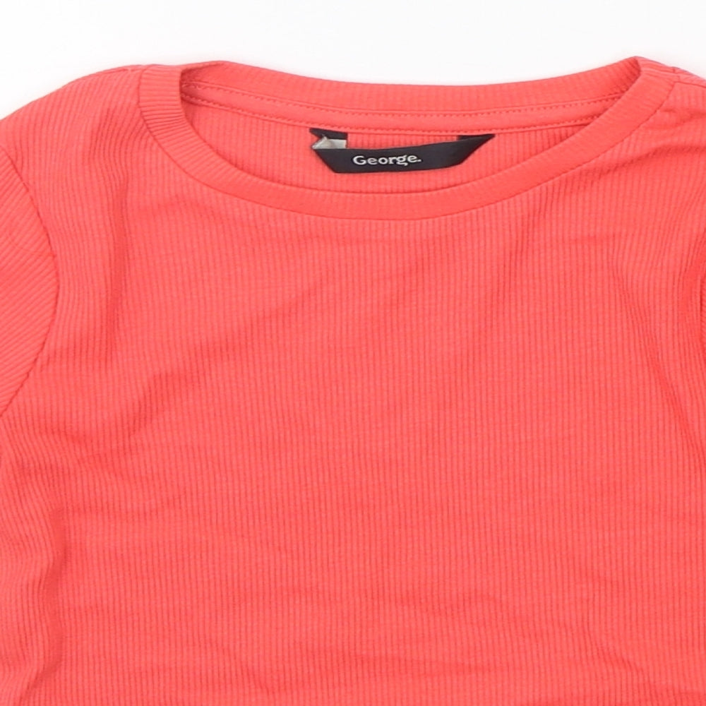 George Girls Pink   Basic T-Shirt Size 2-3 Years
