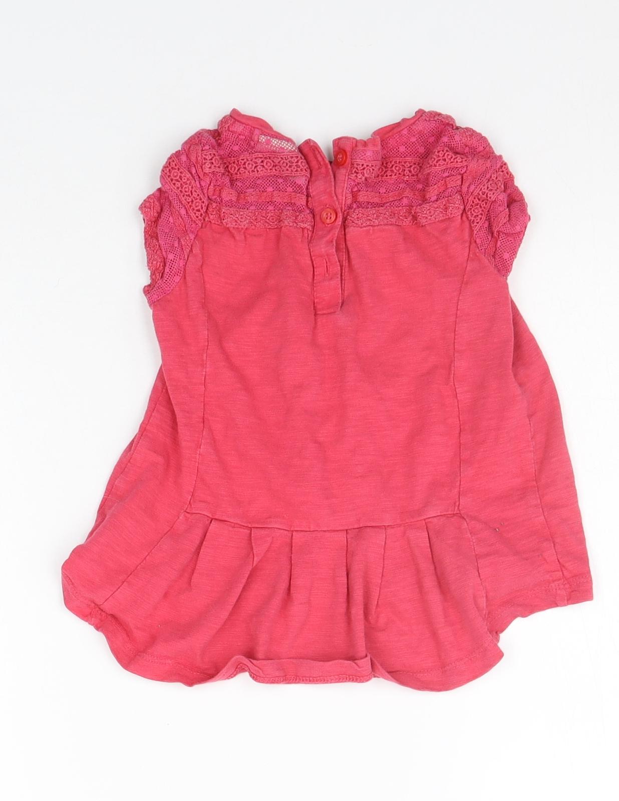 NEXT Girls Orange   T-Shirt Dress  Size 3-4 Years