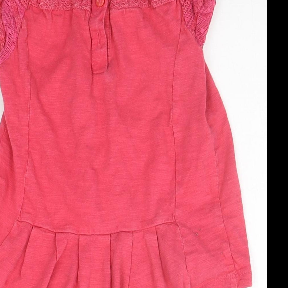 NEXT Girls Orange   T-Shirt Dress  Size 3-4 Years