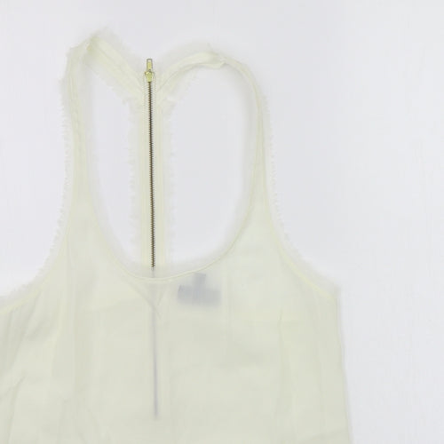 Topshop Womens White   Basic Tank Size 8