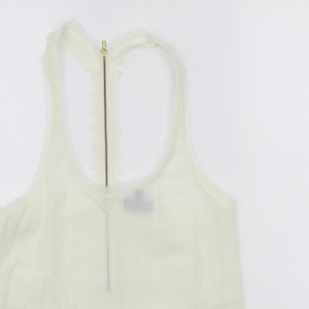 Topshop Womens White   Basic Tank Size 8
