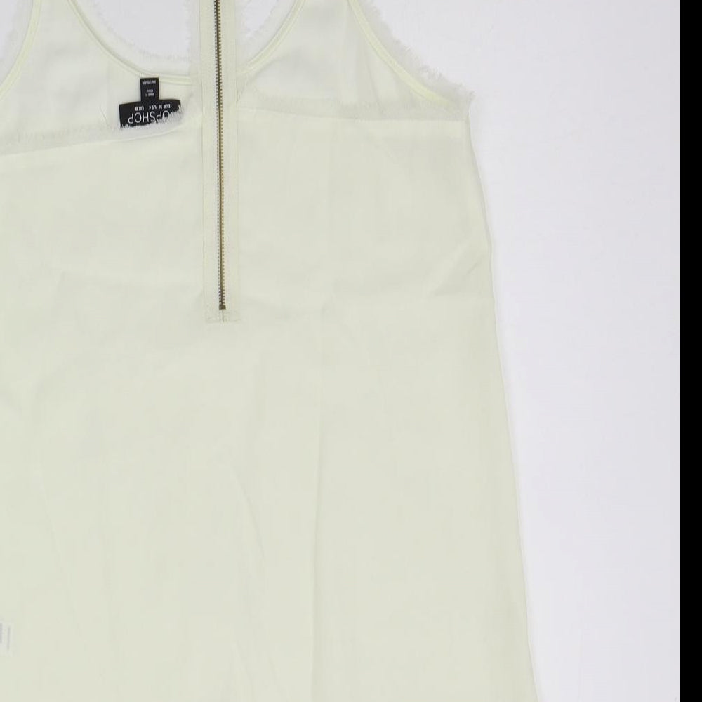 Topshop Womens White   Basic Tank Size 8