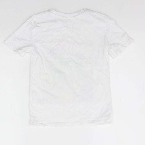 H&M Boys White   Basic T-Shirt Size 7-8 Years