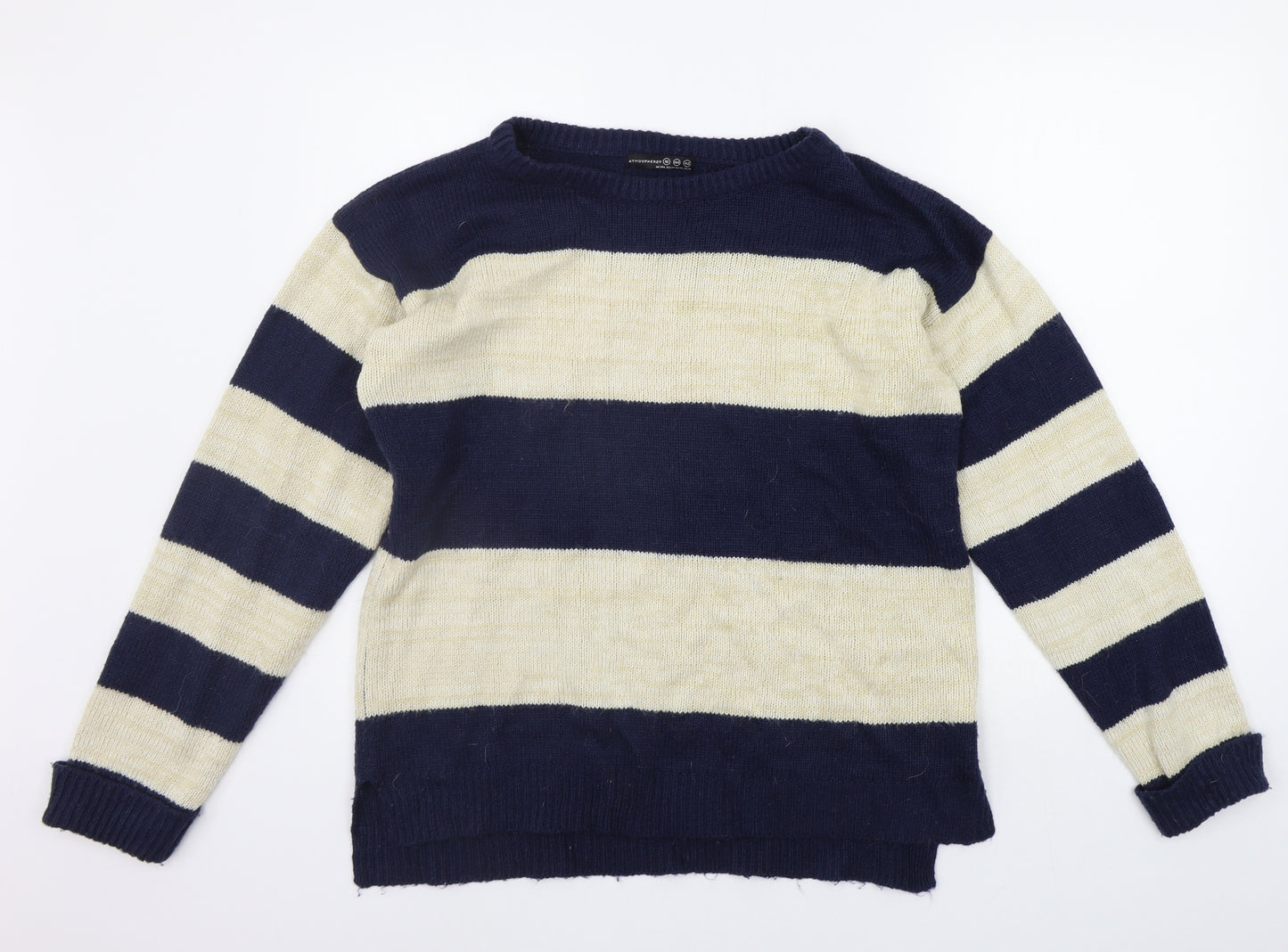 Atmosphere Womens Beige Striped  Pullover Jumper Size 16