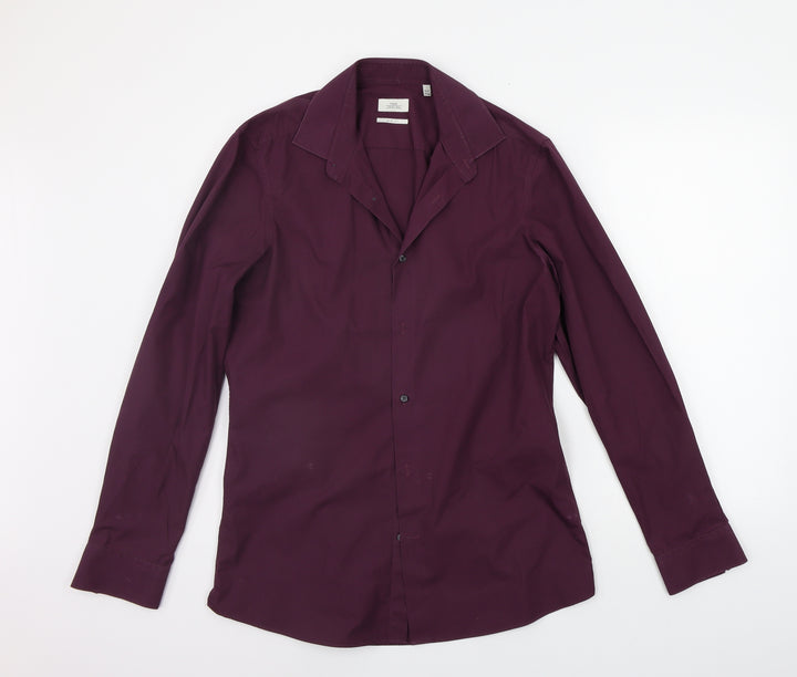 NEXT Mens Purple Button-Up Size 16.5