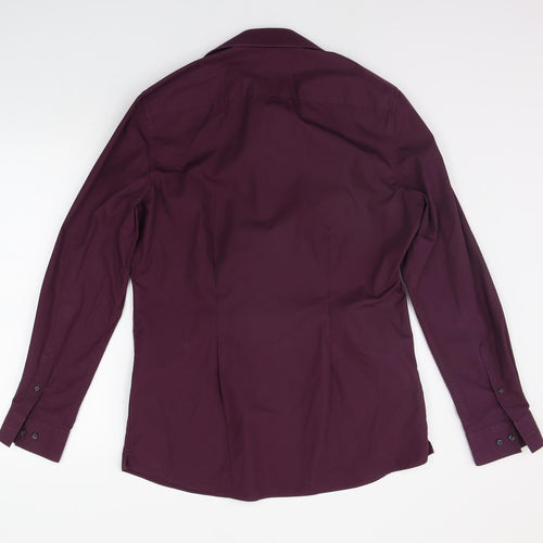 NEXT Mens Purple    Button-Up Size 16.5