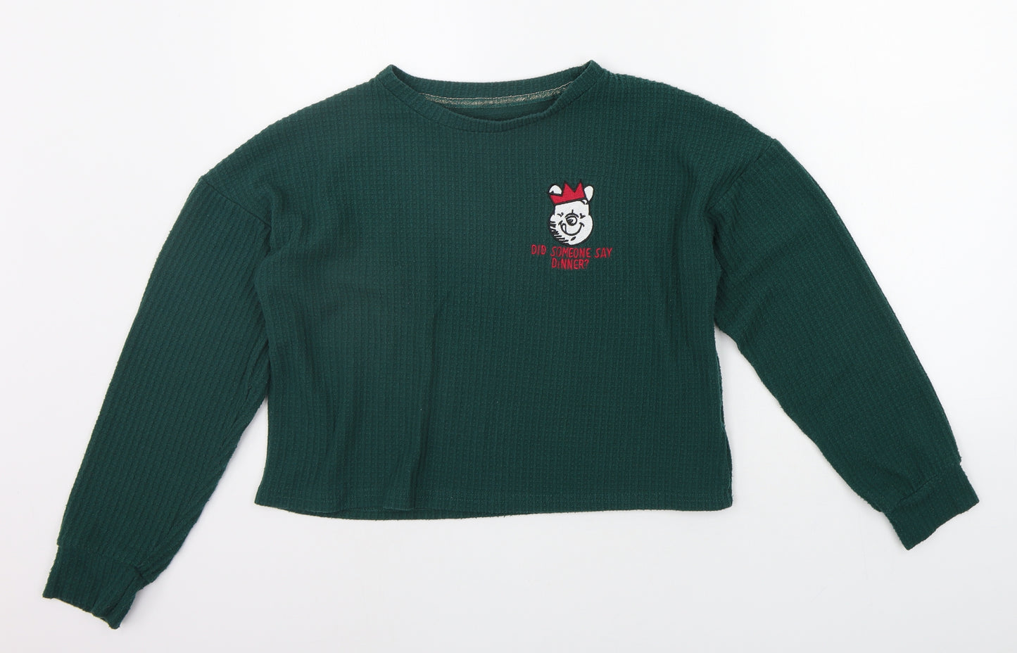 LOVE TO LOUNGE Womens Green   Pullover Jumper Size S  - Winnie the Pooh