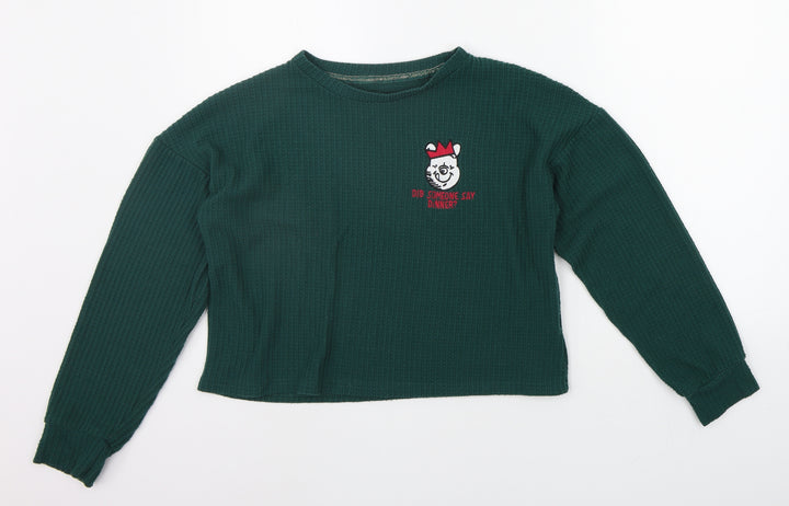 LOVE TO LOUNGE Womens Green   Pullover Jumper Size S  - Winnie the Pooh