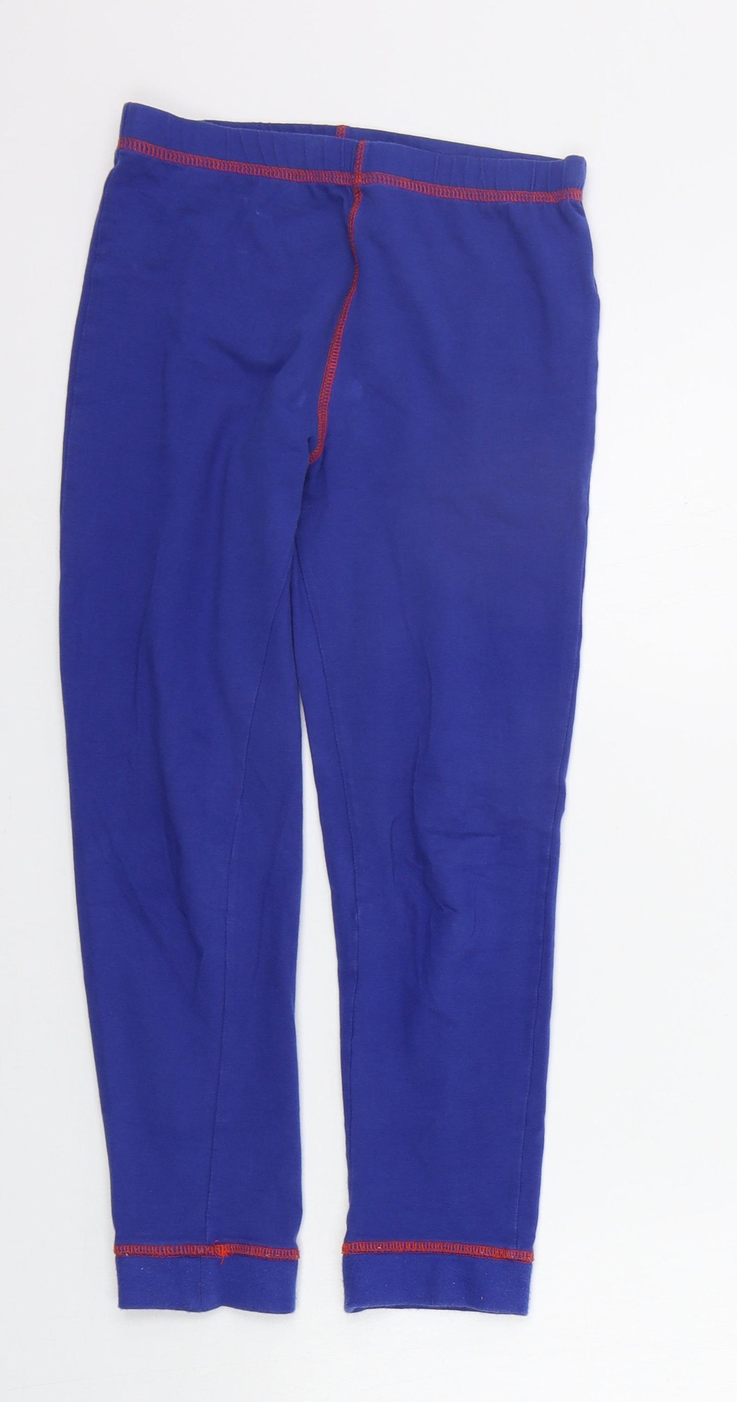 Marks and Spencer Girls Blue Solid  Top Pyjama Pants Size 6-7 Years