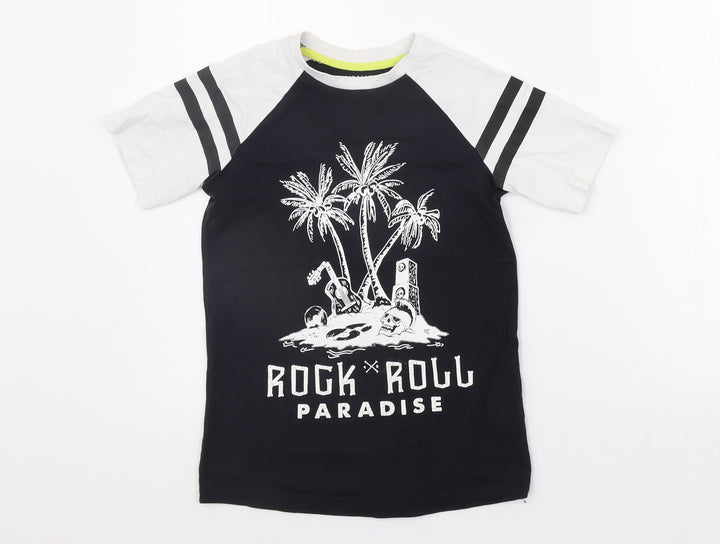 TU Girls Black   Basic T-Shirt Size 6 Years