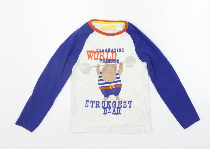 Marks and Spencer Girls Blue   Basic T-Shirt Size 6-7 Years