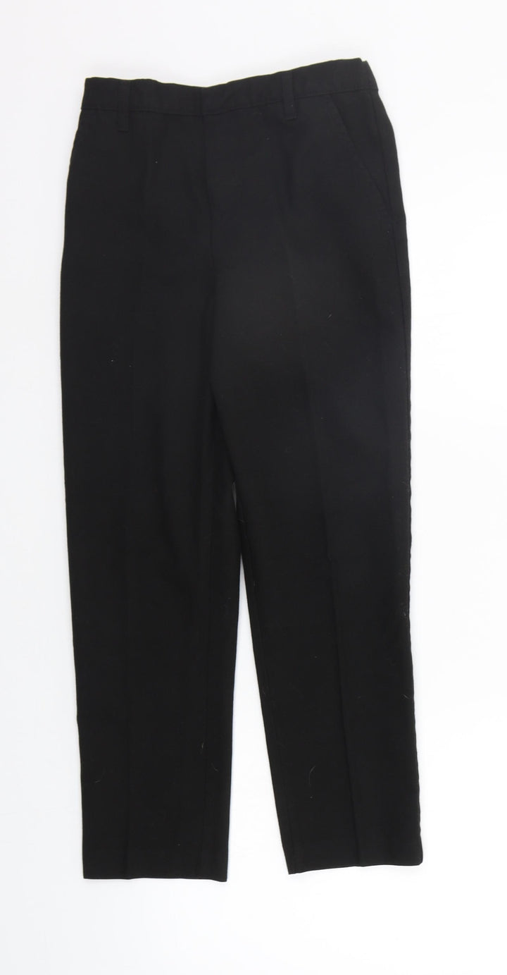 TU Girls Black Chino Trousers Size 9 Years