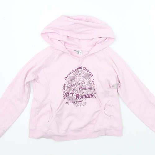 X-Mail Girls Pink   Pullover Hoodie Size 10-11 Years