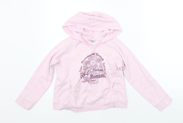X-Mail Girls Pink Pullover Hoodie Size 10-11 Years