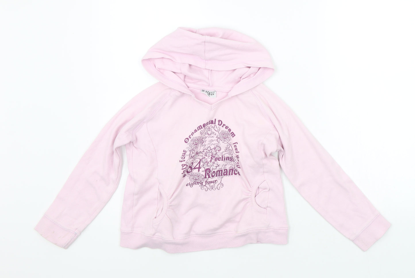 X-Mail Girls Pink   Pullover Hoodie Size 10-11 Years