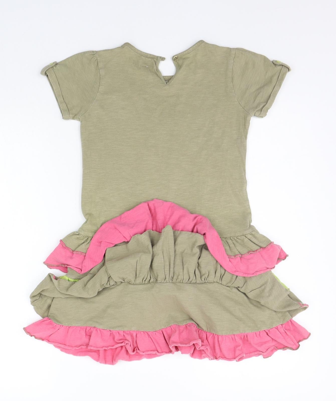 Marks and Spencer Girls Green   T-Shirt Dress  Size 6-7 Years