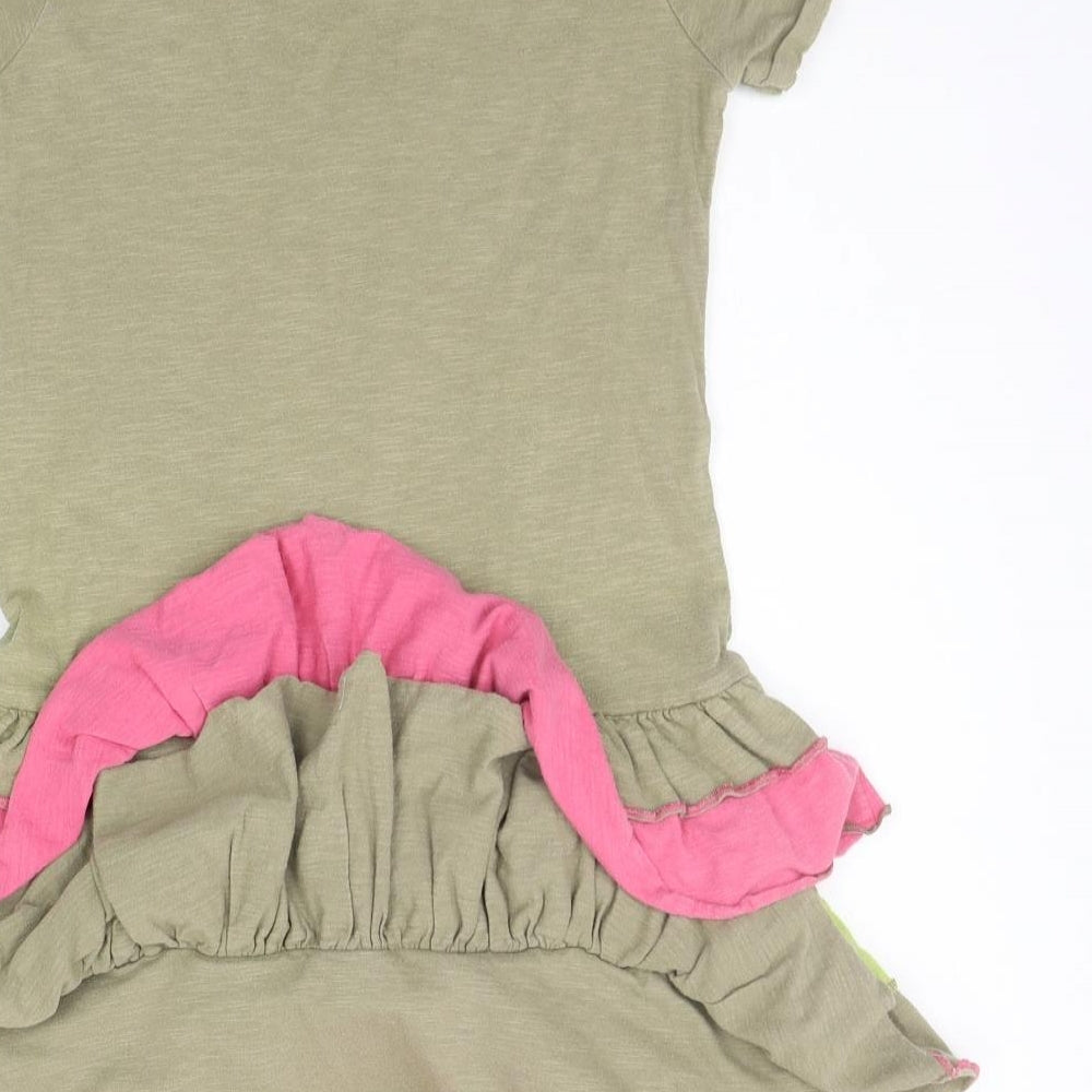 Marks and Spencer Girls Green   T-Shirt Dress  Size 6-7 Years