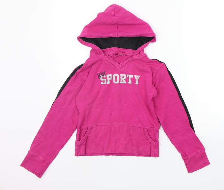 X-Mail Girls Pink Pullover Hoodie Size 10-11 Years