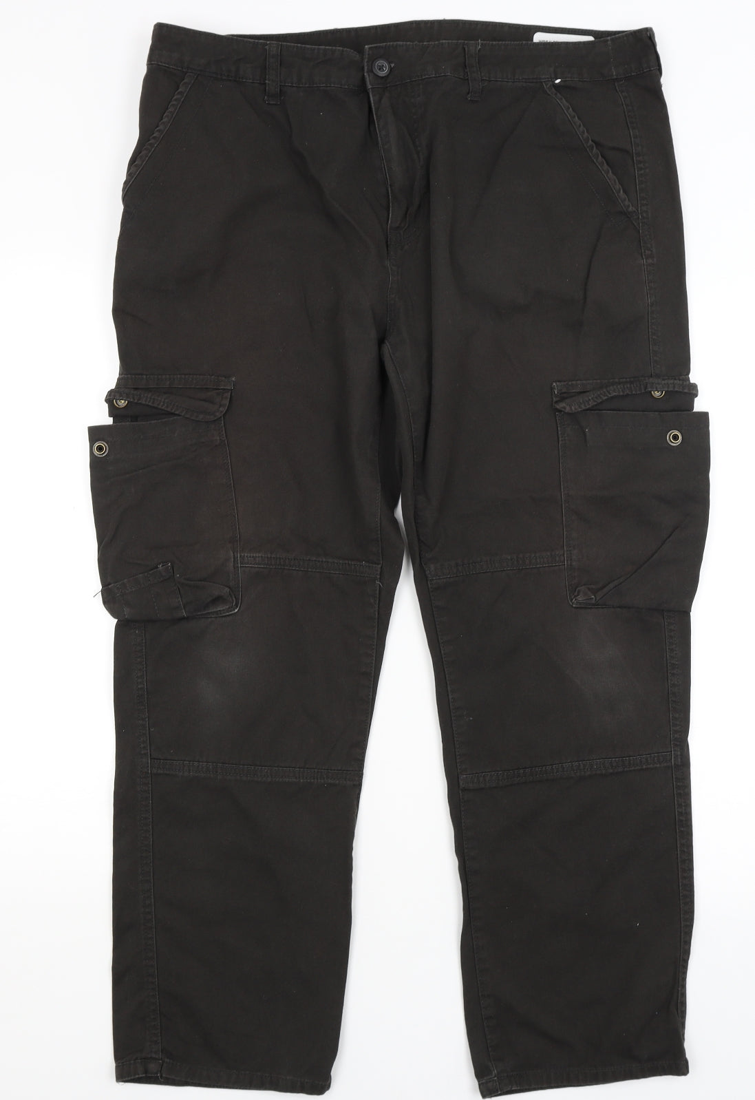 Denim Co Mens Black   Cargo Trousers Size 38 in L28 in
