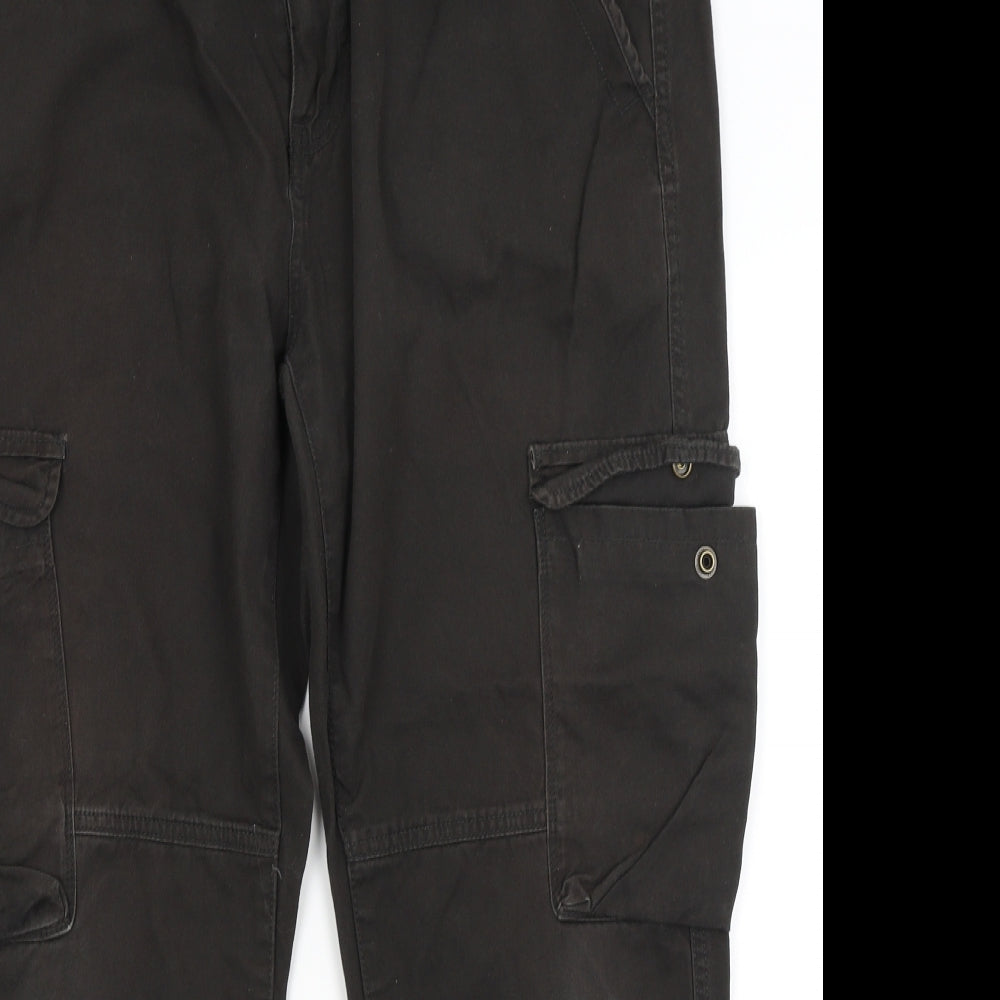 Denim Co Mens Black   Cargo Trousers Size 38 in L28 in