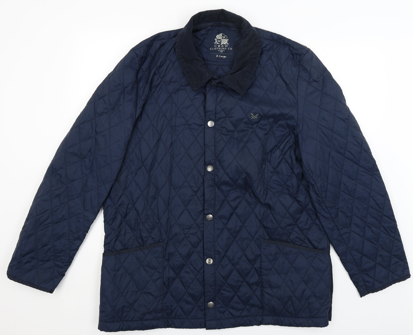 Crew Clothing Co Mens Blue   Quilted Coat Size XL