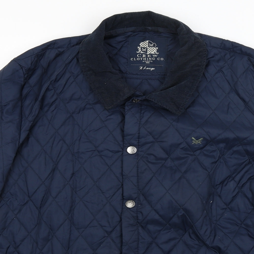 Crew Clothing Co Mens Blue   Quilted Coat Size XL