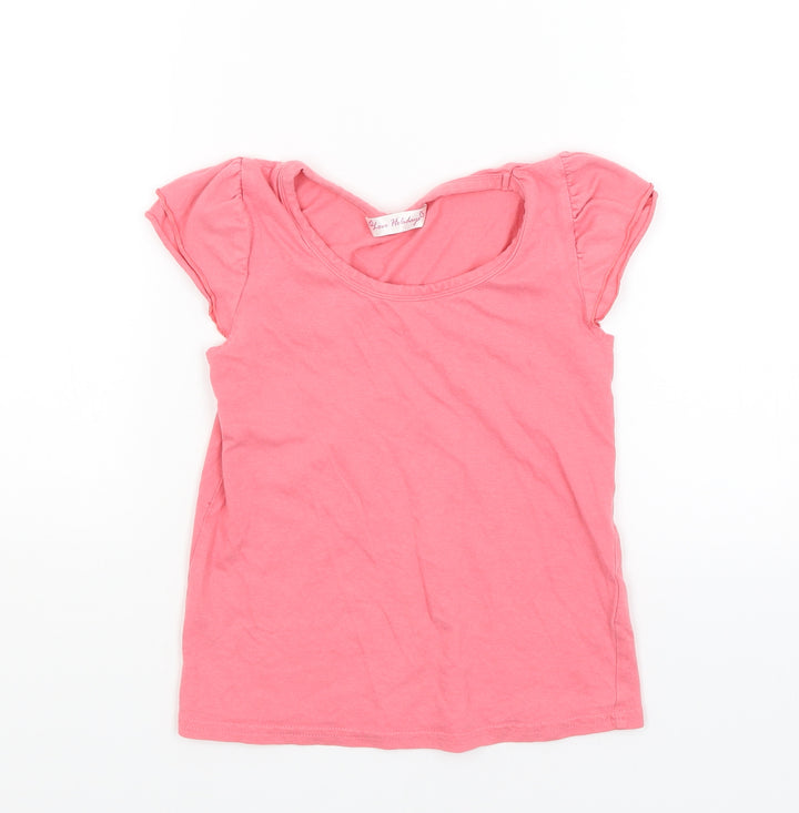 Matalan Girls Pink   Basic T-Shirt Size 6-7 Years