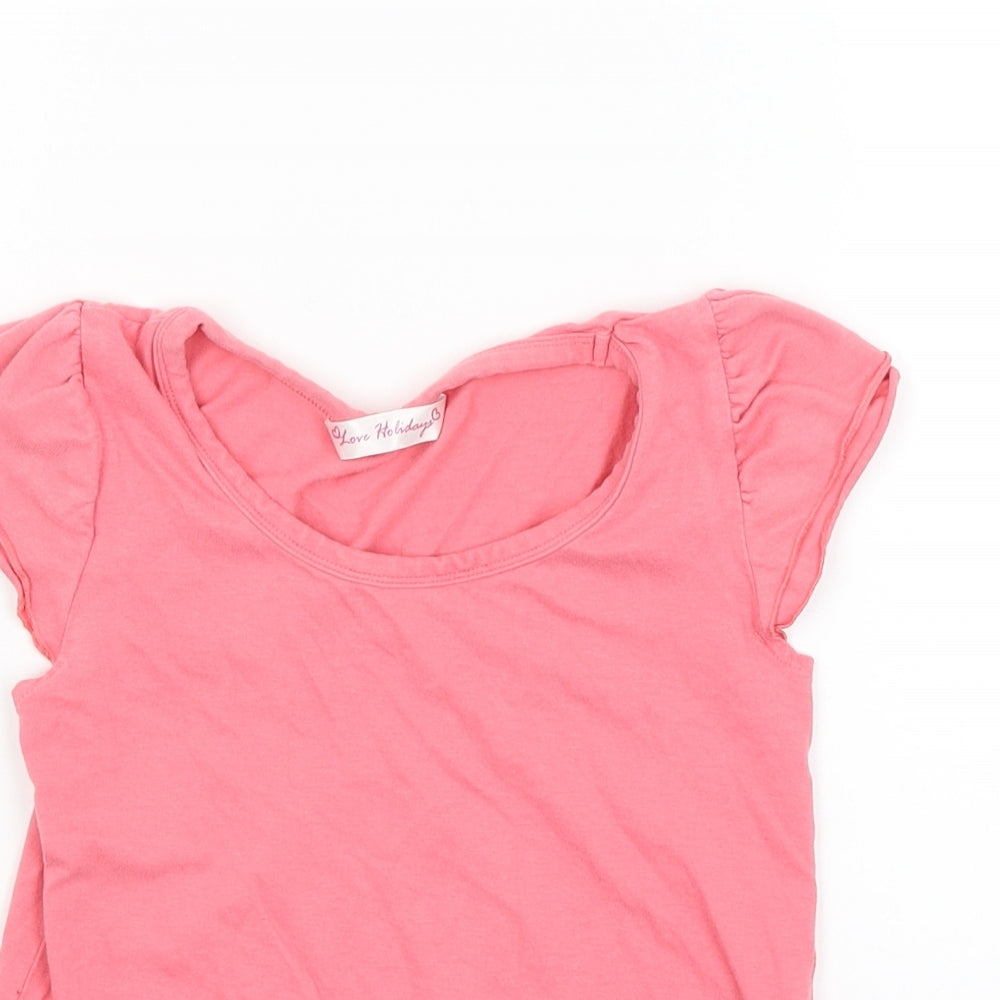 Matalan Girls Pink   Basic T-Shirt Size 6-7 Years