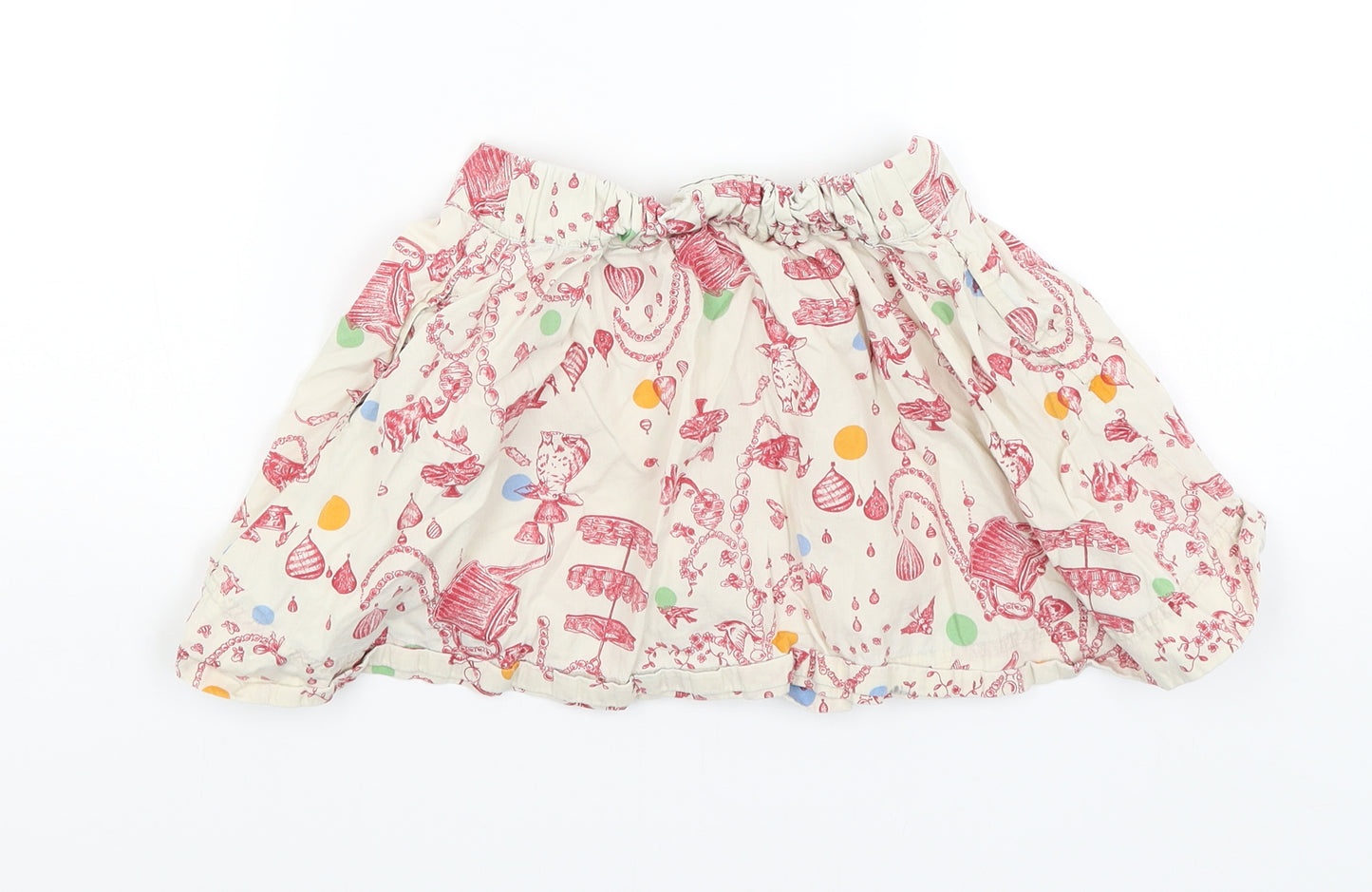 Tom Joule Girls White   Flare Skirt Size 6 Years - Alice in Wonderland
