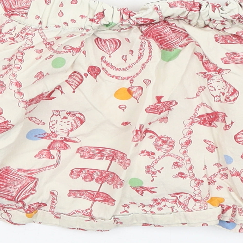 Tom Joule Girls White   Flare Skirt Size 6 Years - Alice in Wonderland