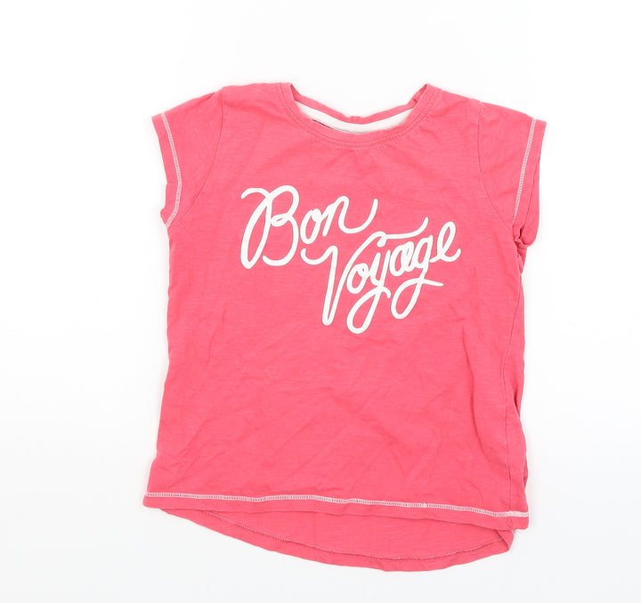 Matalan Girls Pink Basic T-Shirt Size 6 Years - Bon Voyage