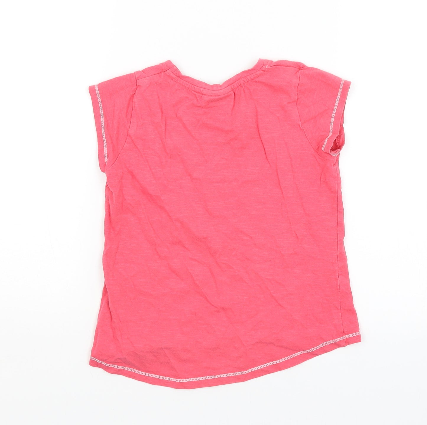 Matalan Girls Pink   Basic T-Shirt Size 6 Years  - Bon Voyage