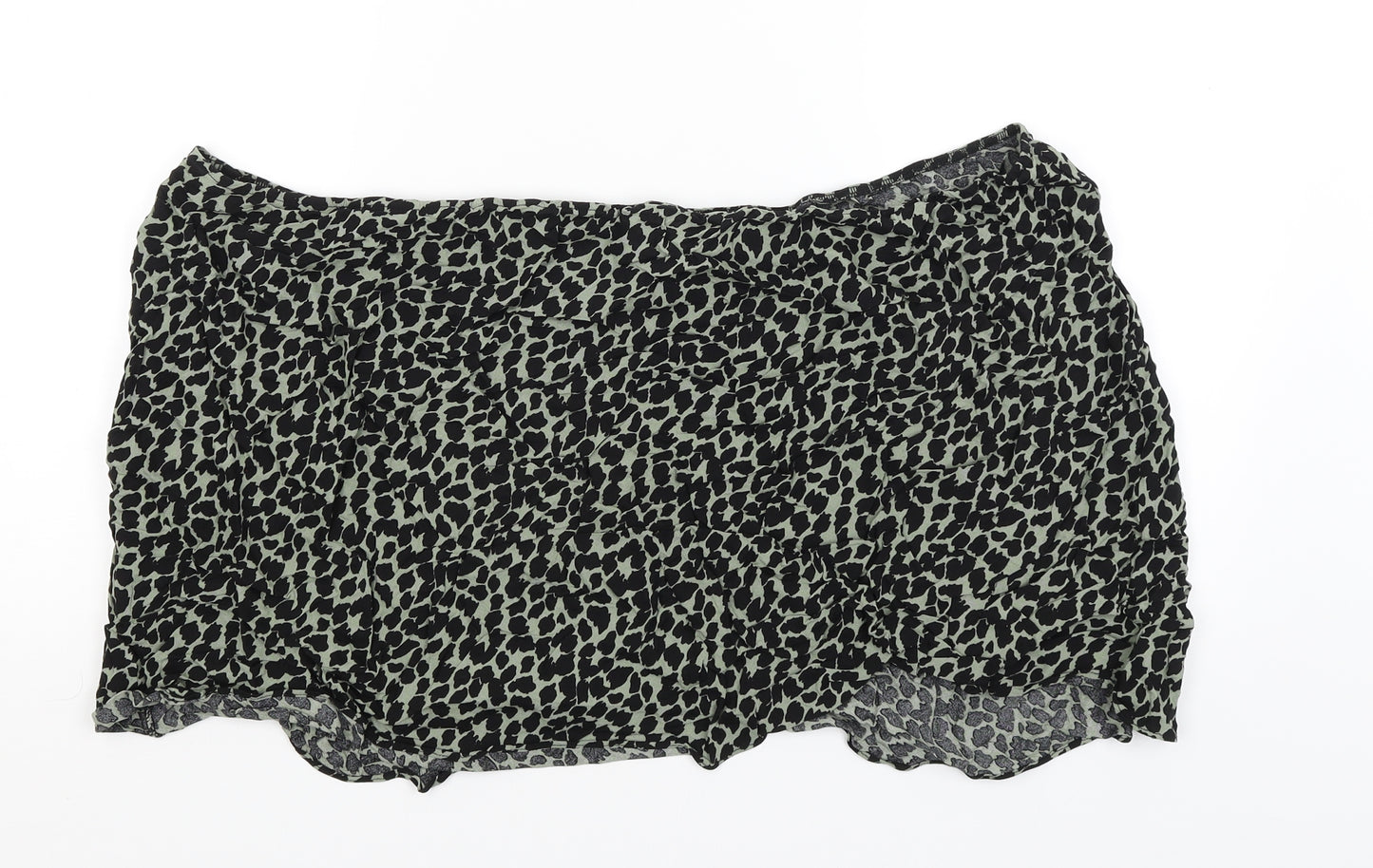 ASOS Womens Black Animal Print  Mini Skirt Size 24