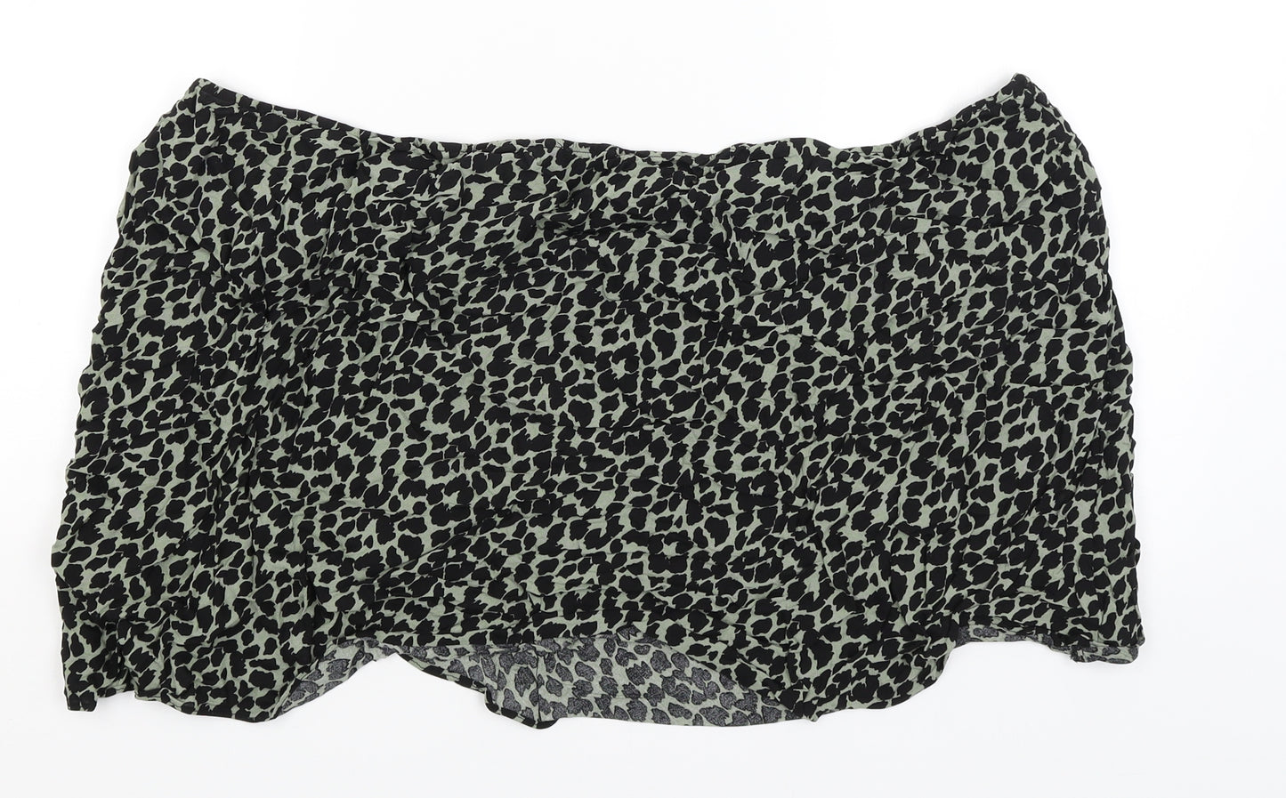 ASOS Womens Black Animal Print  Mini Skirt Size 24