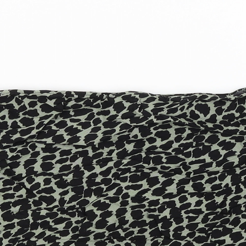 ASOS Womens Black Animal Print  Mini Skirt Size 24