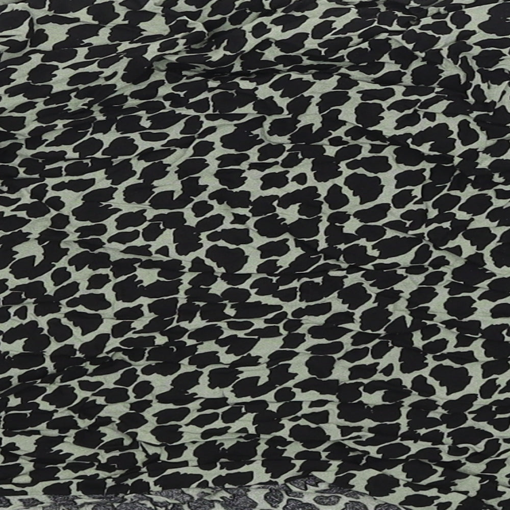 ASOS Womens Black Animal Print  Mini Skirt Size 24