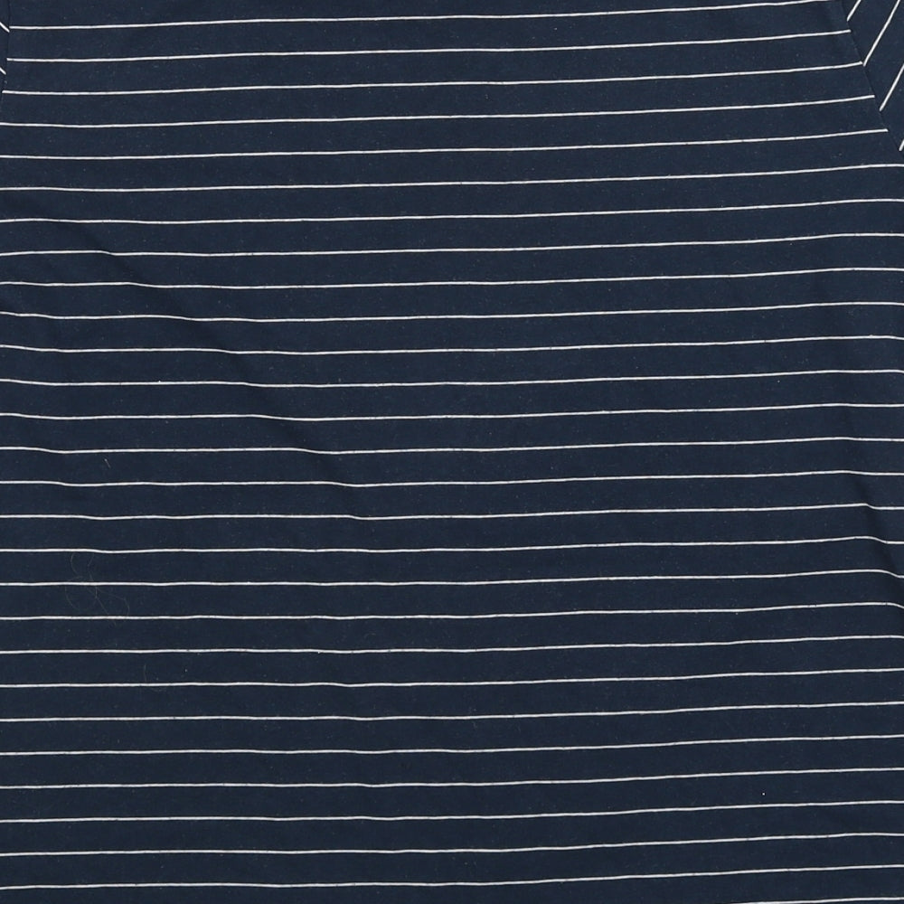 Peacocks Womens Blue Striped  Basic T-Shirt Size 14