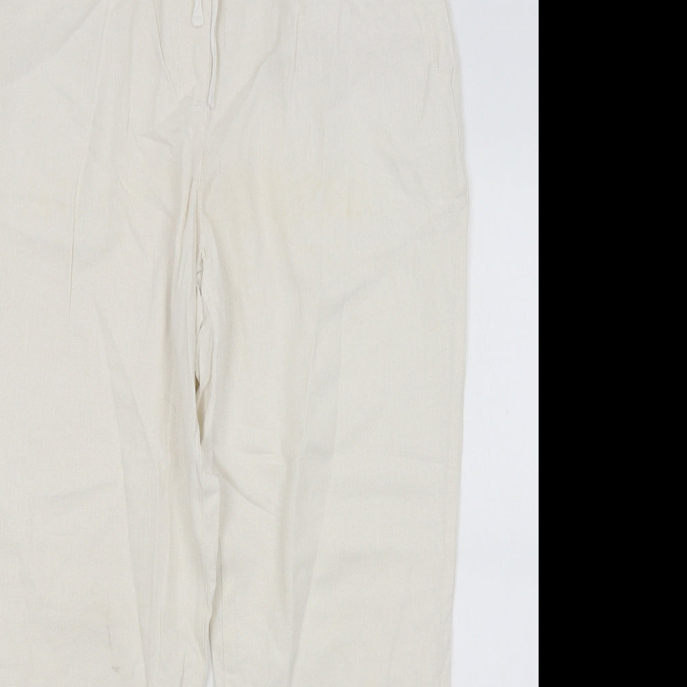 Dorothy Perkins Womens White   Trousers  Size 12 L27 in