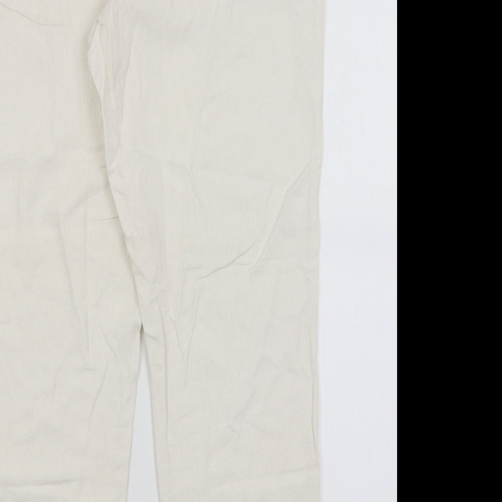 Dorothy Perkins Womens White   Trousers  Size 12 L27 in