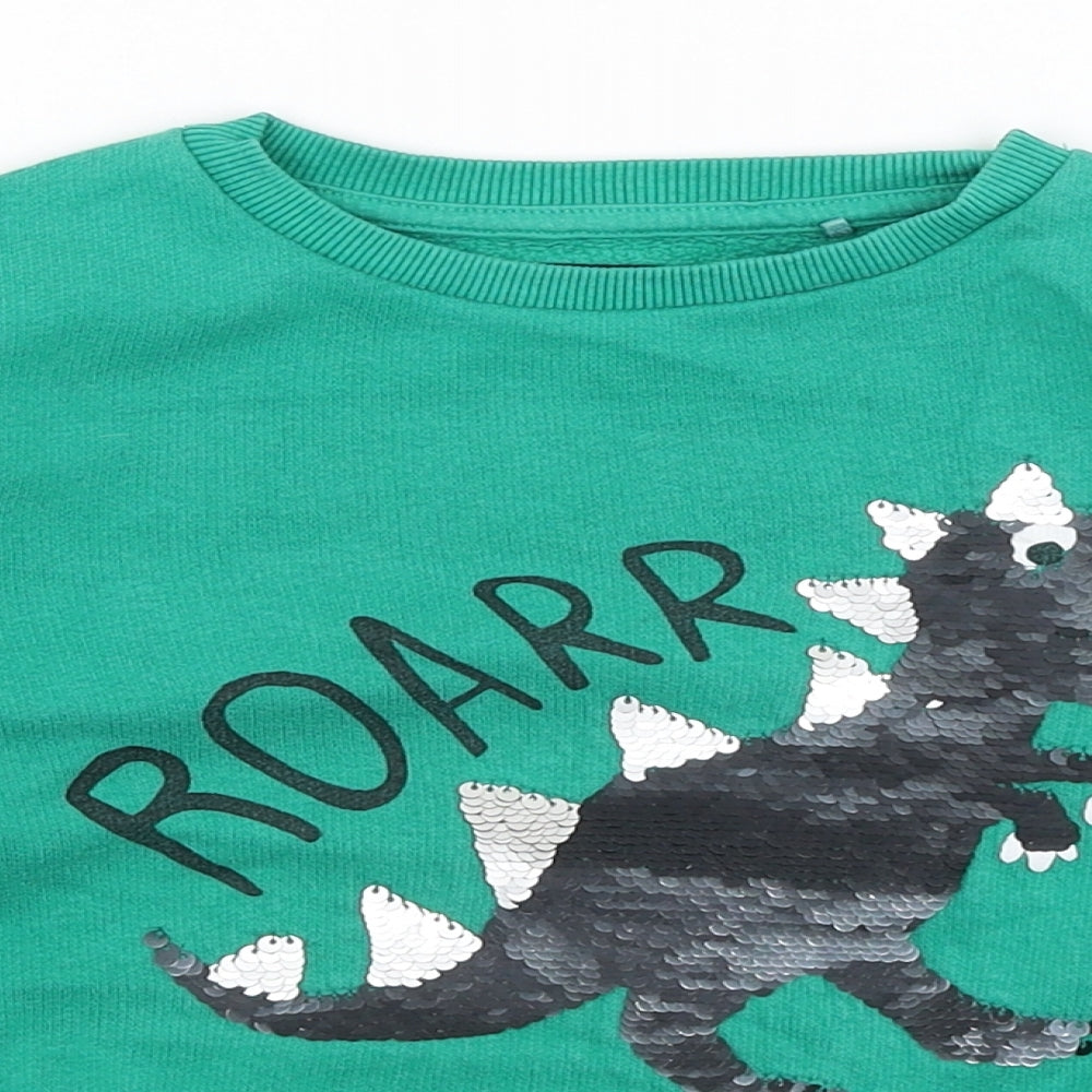NEXT Boys Green   Pullover Jumper Size 3-4 Years  - Dinosaur