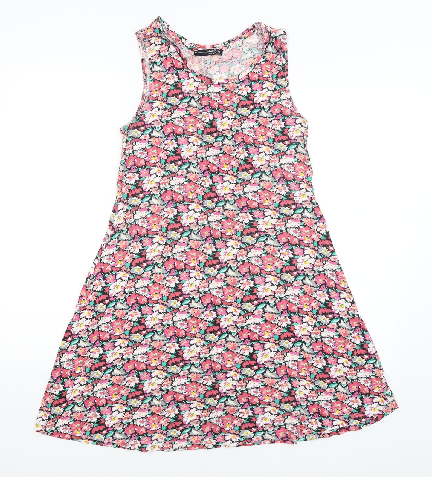 Atmosphere Womens Black Floral  Tank Dress  Size 10