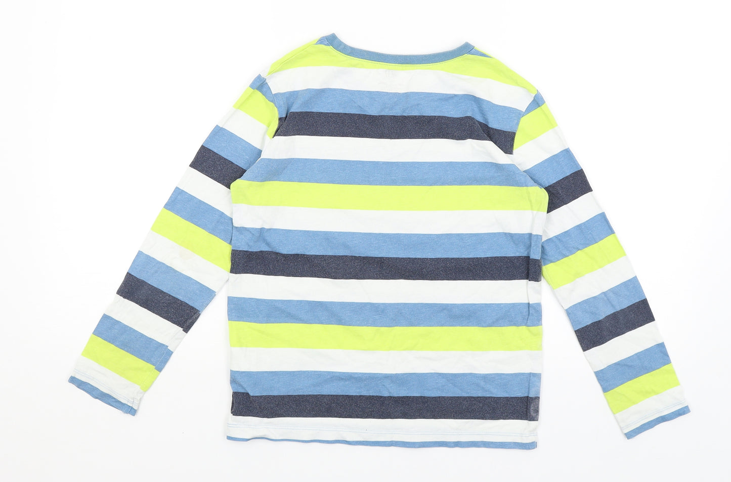 H&M Boys Blue Striped  Basic T-Shirt Size 9-10 Years